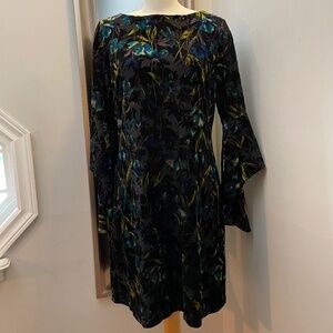 Tropical black burnt-out velvet The Limited Collection dress